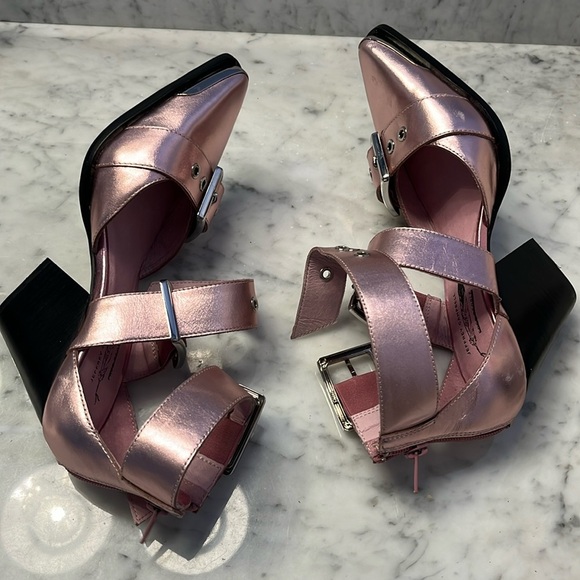 Free People Jeffrey Campbell Leather Hendrix Heels in Pink Size 6 NEW R… - Picture 6 of 16